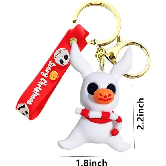 Zero Dog Nightmare Before Christmas Keyring Keychain Key Ring - - Picture 2 of 7